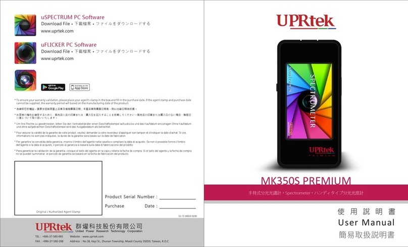 UPRtek MK350S PREMIUM User manual