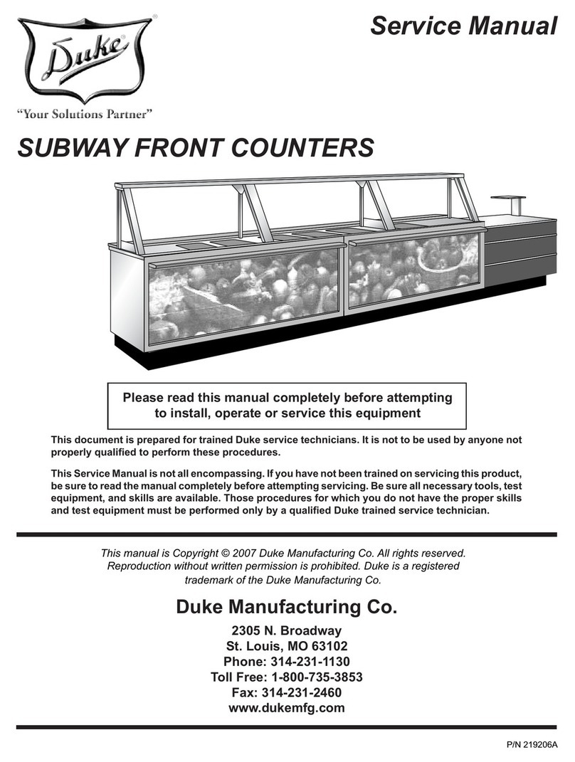 Duke SUBWAY Series Service manual