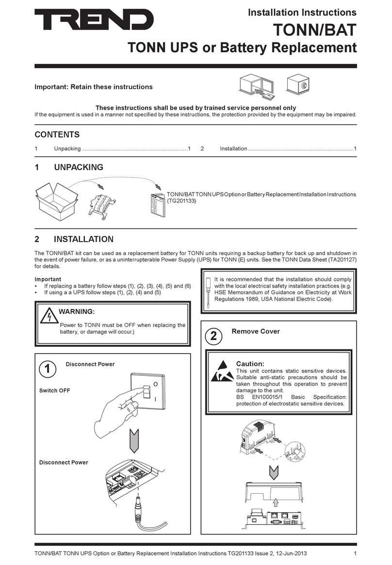 TREND TONN/BAT installation instructions