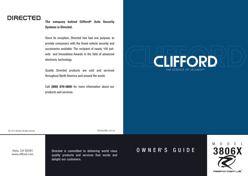Directed Clifford 3806X owner's guide
