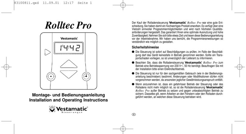 Vestamatic Rolltec Pro User manual