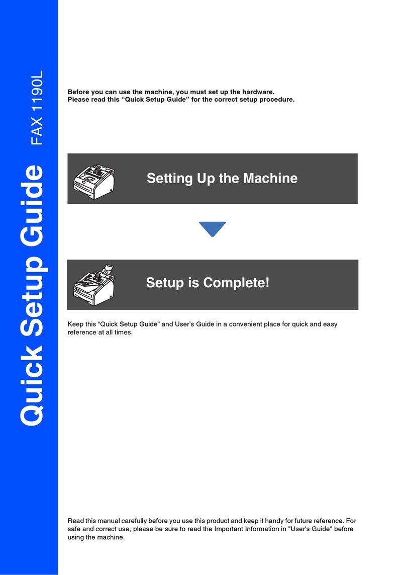 Ricoh FAX 1190L Quick setup guide