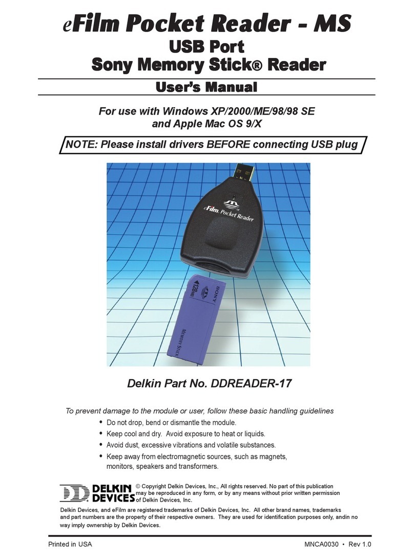 Delkin Devices eFilm Pocket Reader-MS user manual