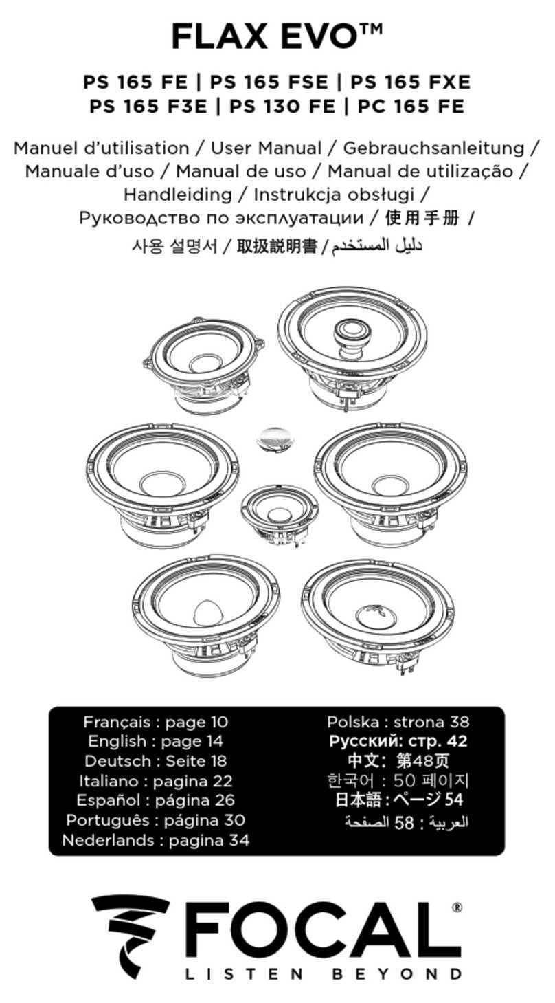 Focal FLAX EVO PS 165 FE User manual