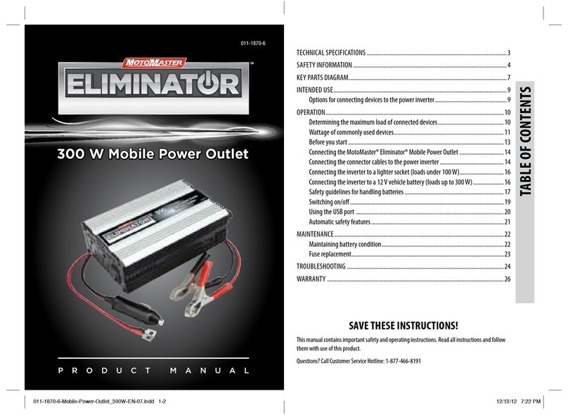 Motomaster Eliminator User manual