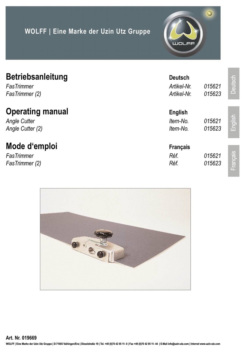 WOLFF 015621 operating manual