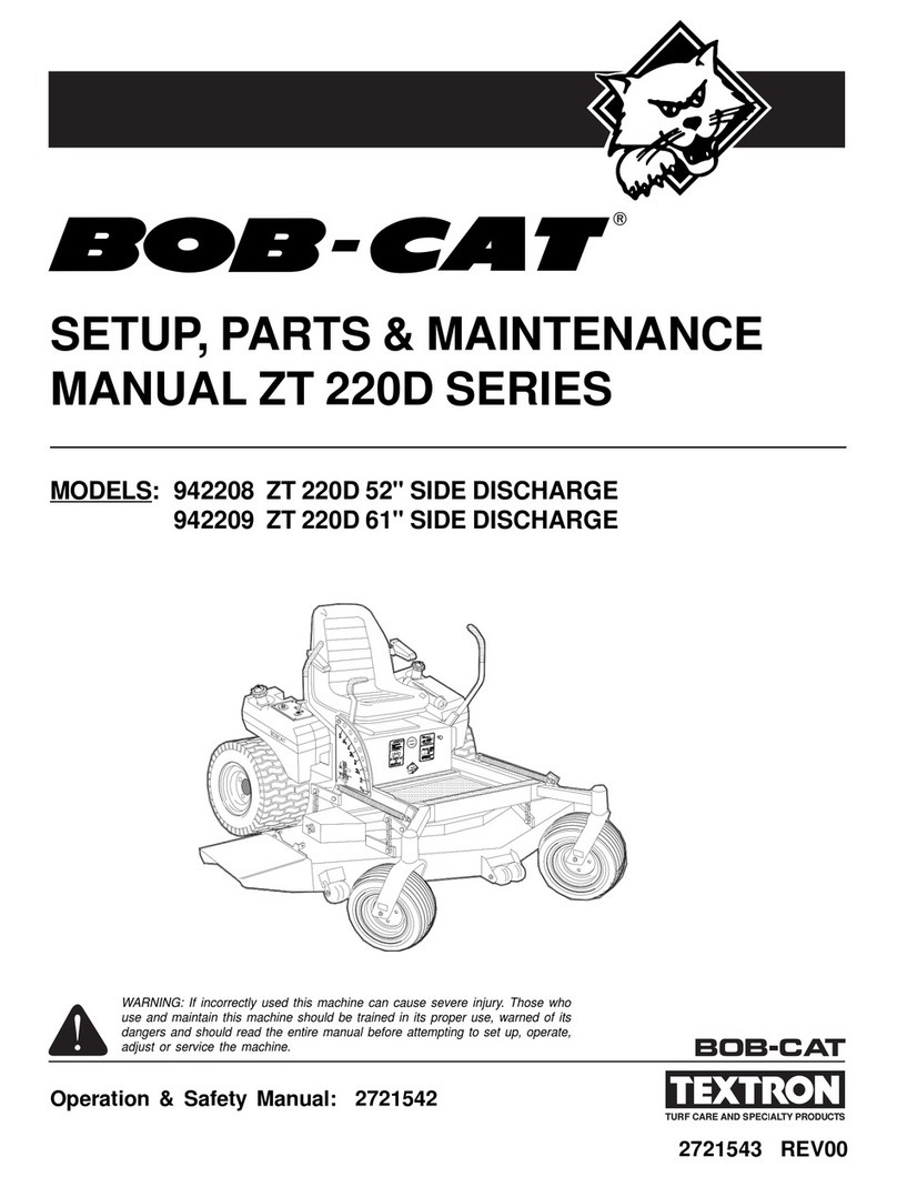 Textron BOB-CAT ZT 220D Series User manual