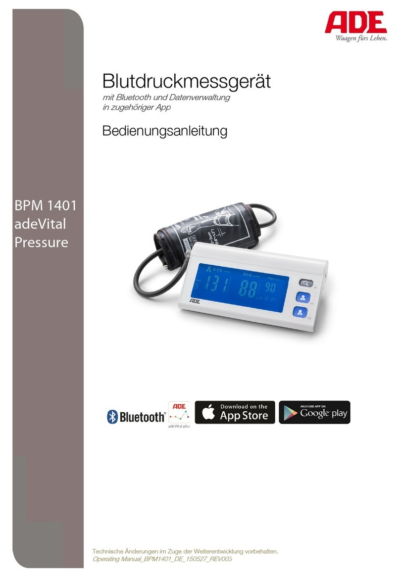 ADE adeVital Pressure BPM1401 operating manual