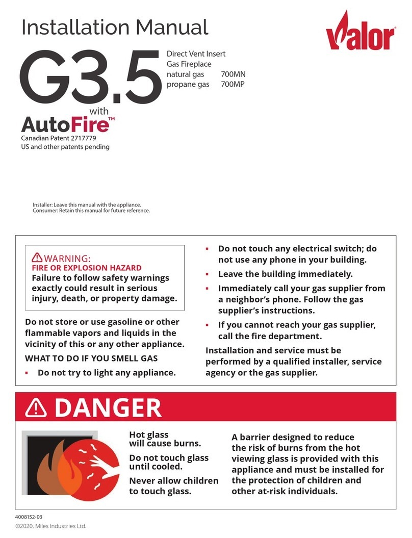 Valor LEGEND G3.5 installation manual