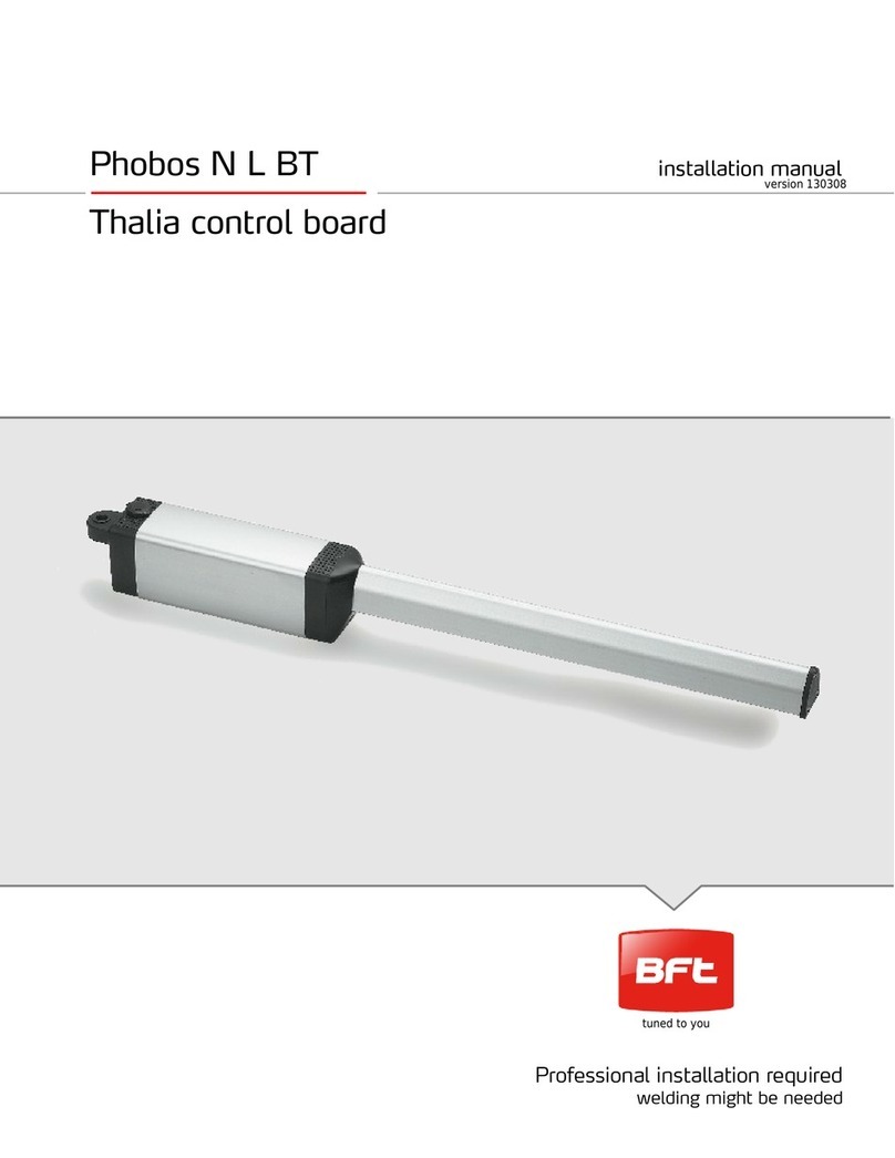 BFT PHOBOS NL BT installation manual
