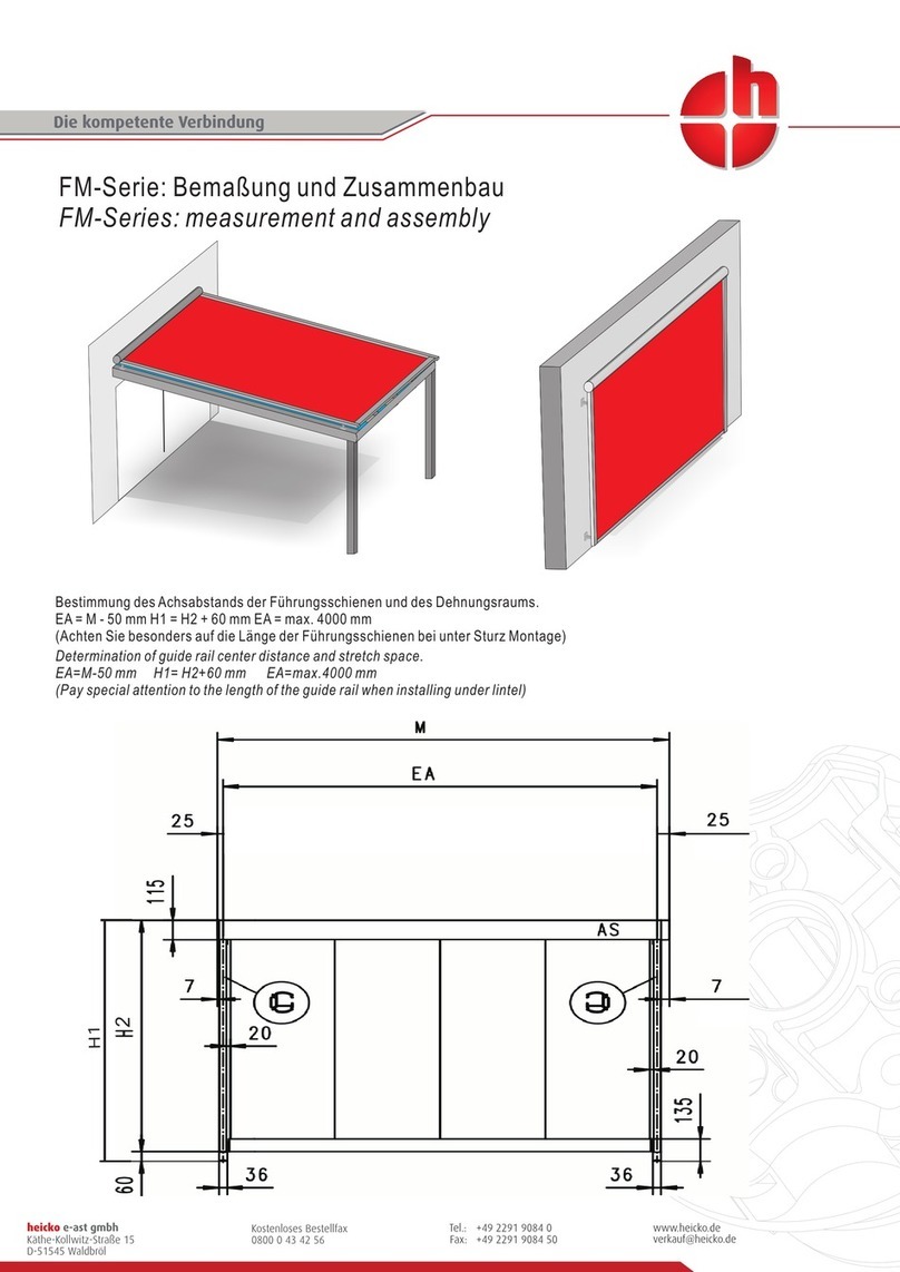 Heicko FM Series MEASUREMENT AND ASSEMBLY MANUAL