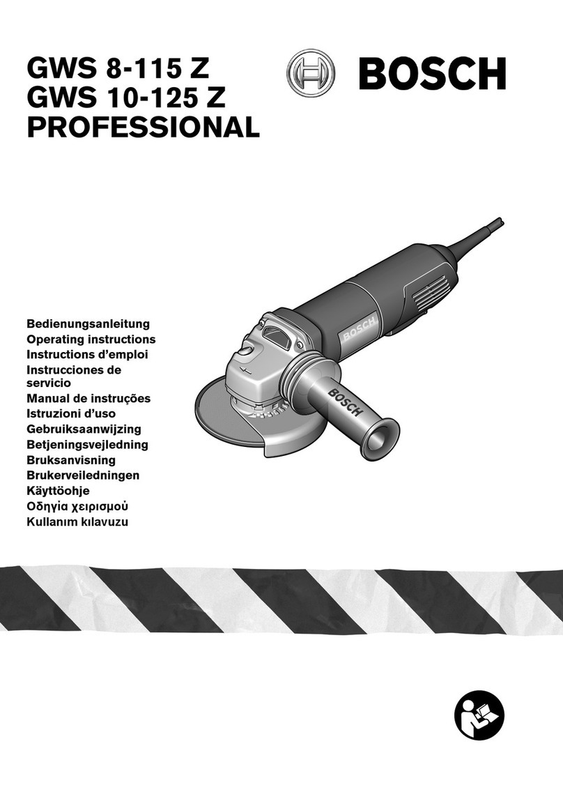 Bosch GWS 8-115 Z Professional operating instructions