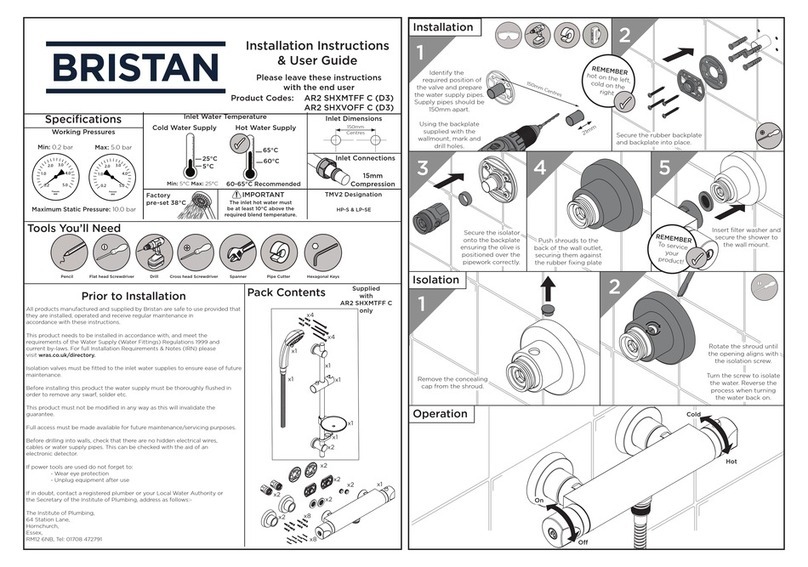Bristan AR2 SHXVOFF Wiring diagram