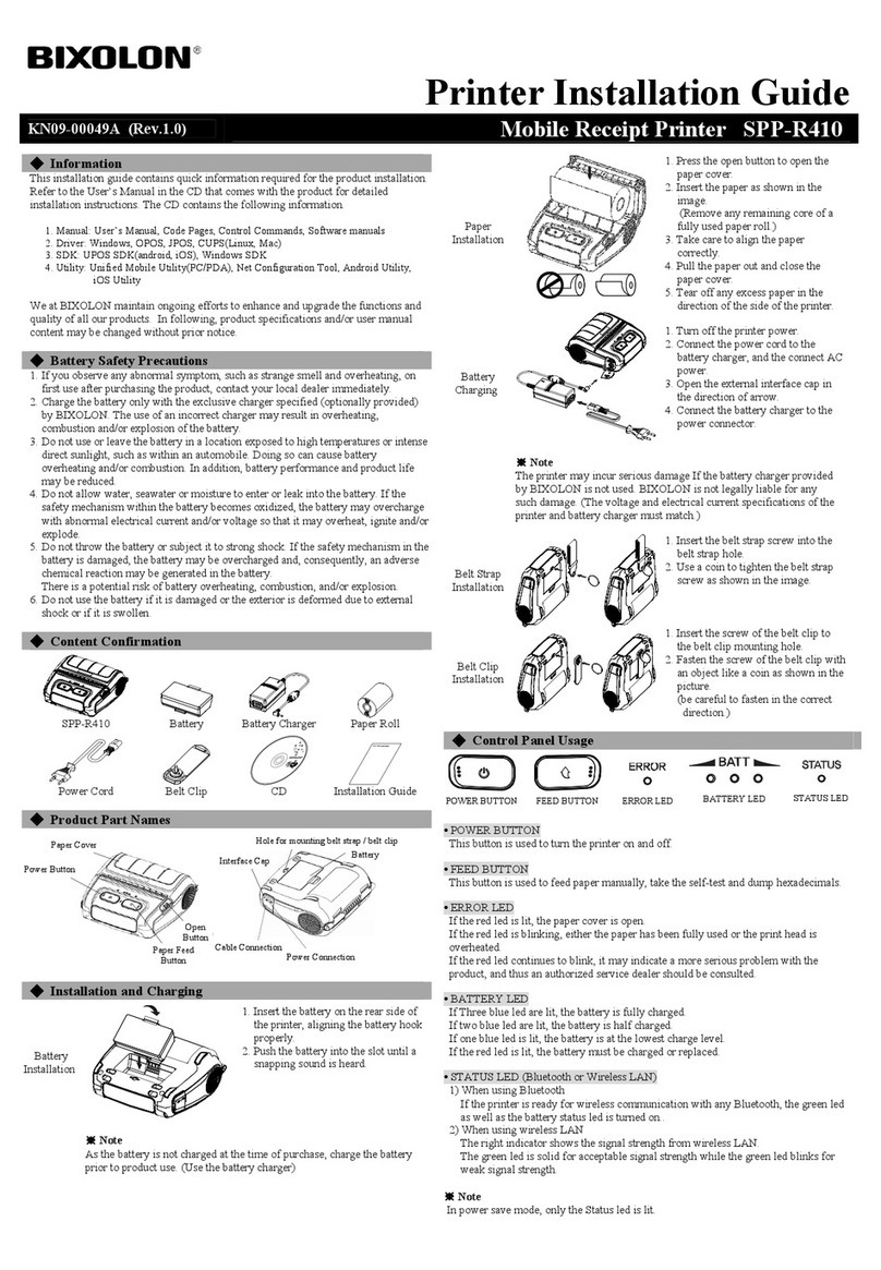 BIXOLON SPP-R410 User manual