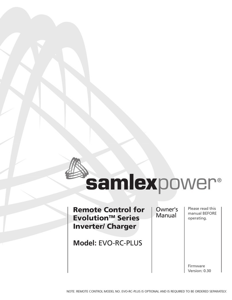 Samlexpower EVO-RC-PLUS User manual