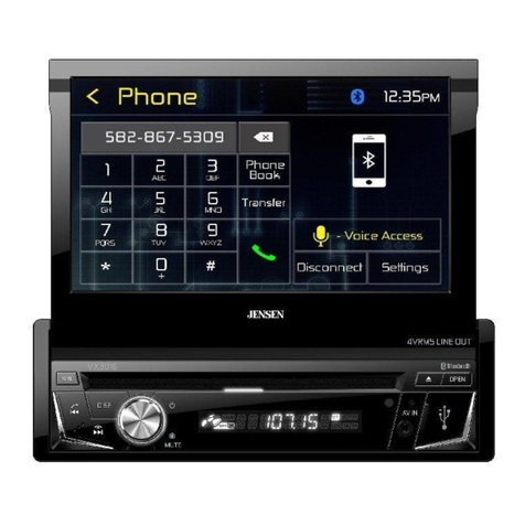 Jensen VX3016 User manual