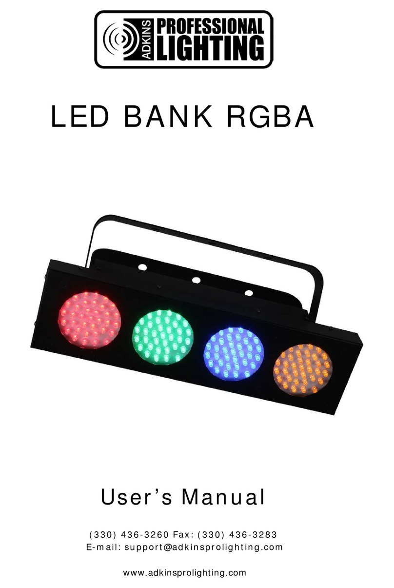Adkins Professional lighting LED BANK RGBA user manual