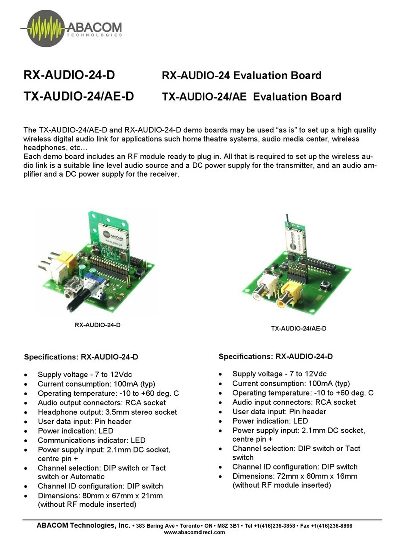 ABACOM Technologies RX-AUDIO-24-D manual