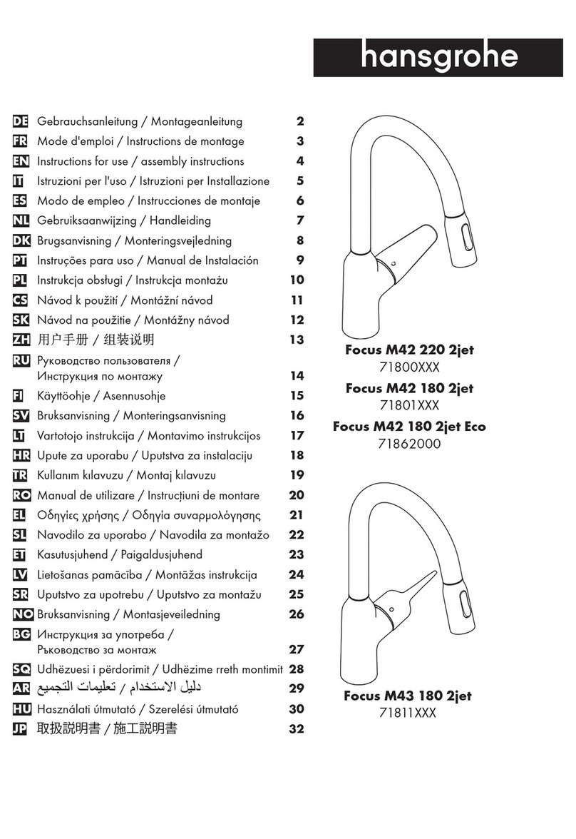 Hans Grohe Focus M42 220 2jet 71800 Series Manual