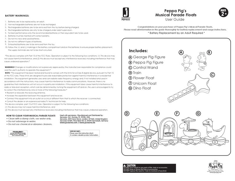 Jazwares Peppa Pig Musical Parade Floats user guide Jazwares Peppa Pig Musical Parade Floats user guide