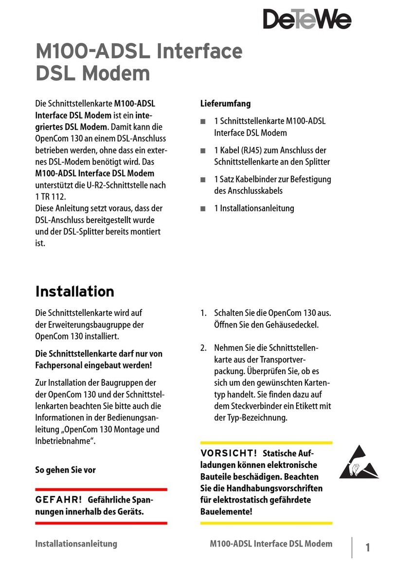 DETEWE M100-ADSL User manual