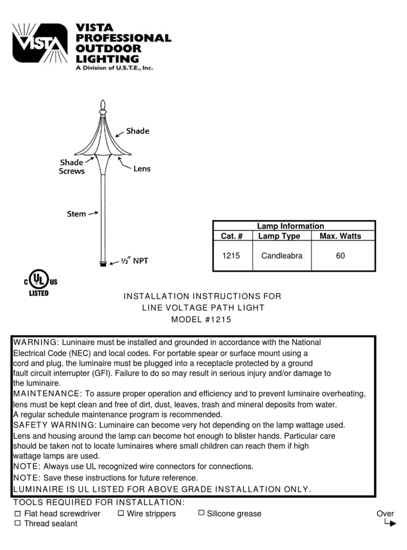 U.S.T.E. Vista 1215 installation instructions U.S.T.E. Vista 1215 installation instructions