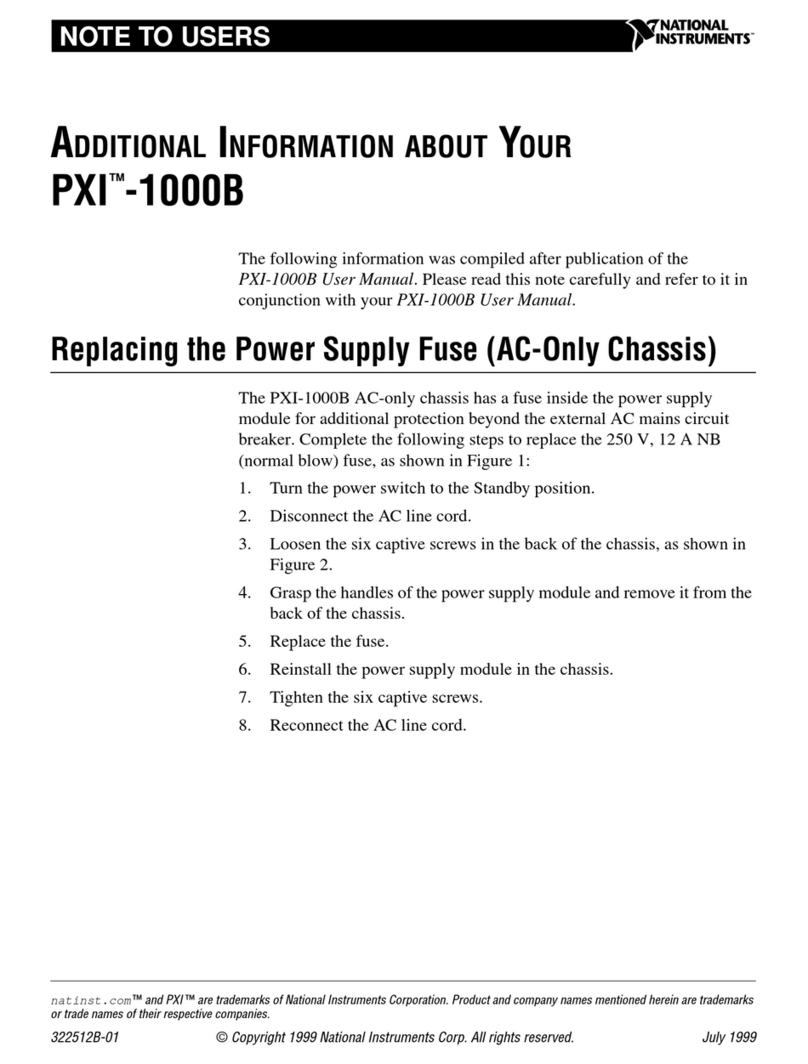 National Instruments PXI 1000B Installation manual