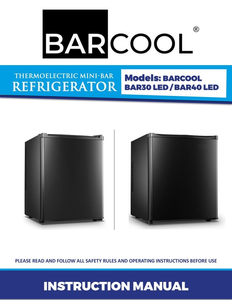 Barcool BAR30 LED instruction manual