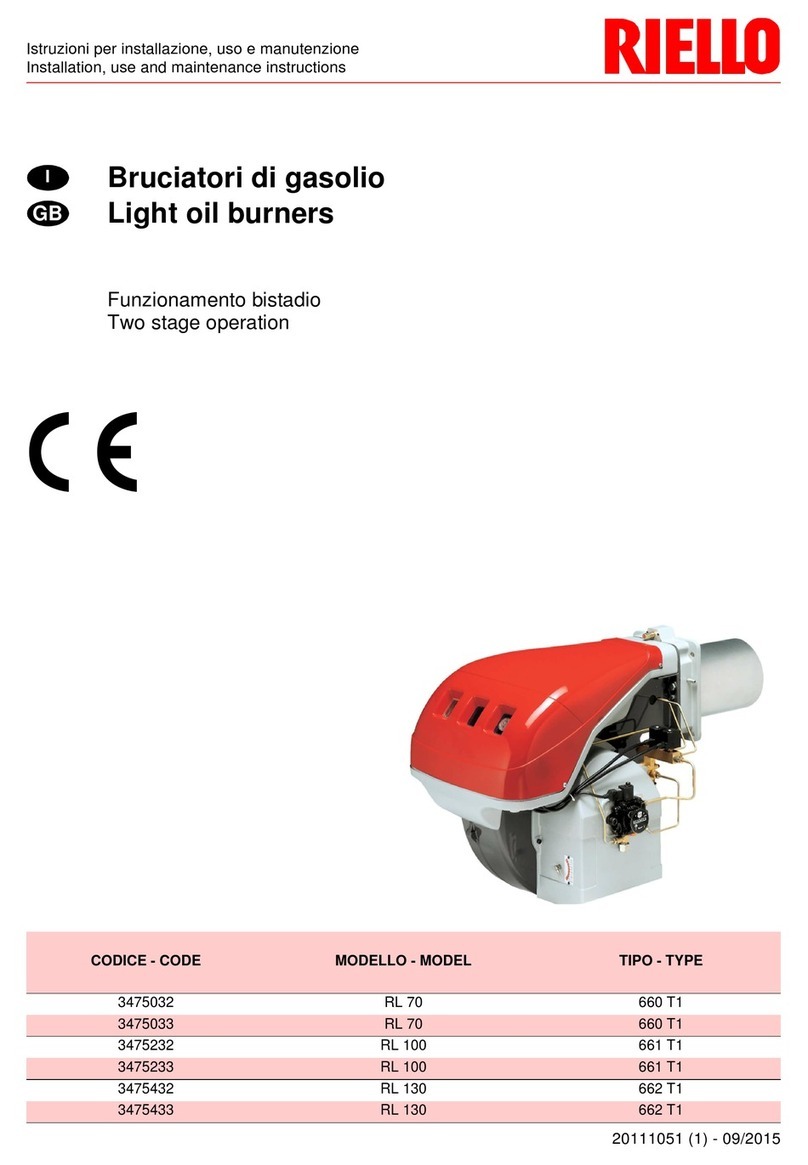 Riello RL Series Installation, use and maintenance instructions