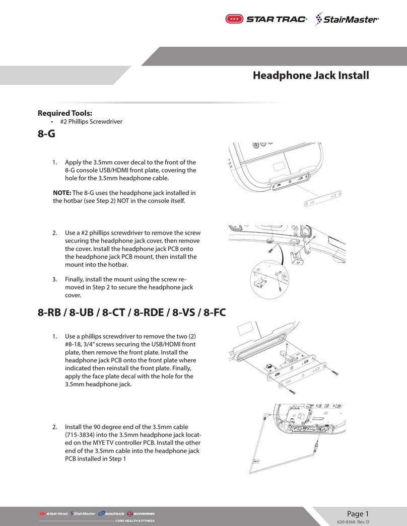Core Health & Fitness STAR TRAC 8-RB quick start guide