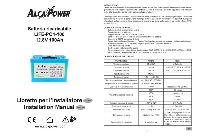 AlcaPower LiFE-PO4-100 installation manual