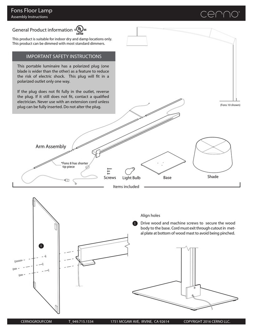 CERNO Fons Floor Lamp User manual