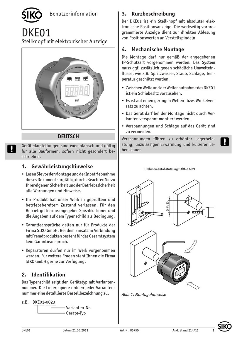 Siko DKE01 Operation manual