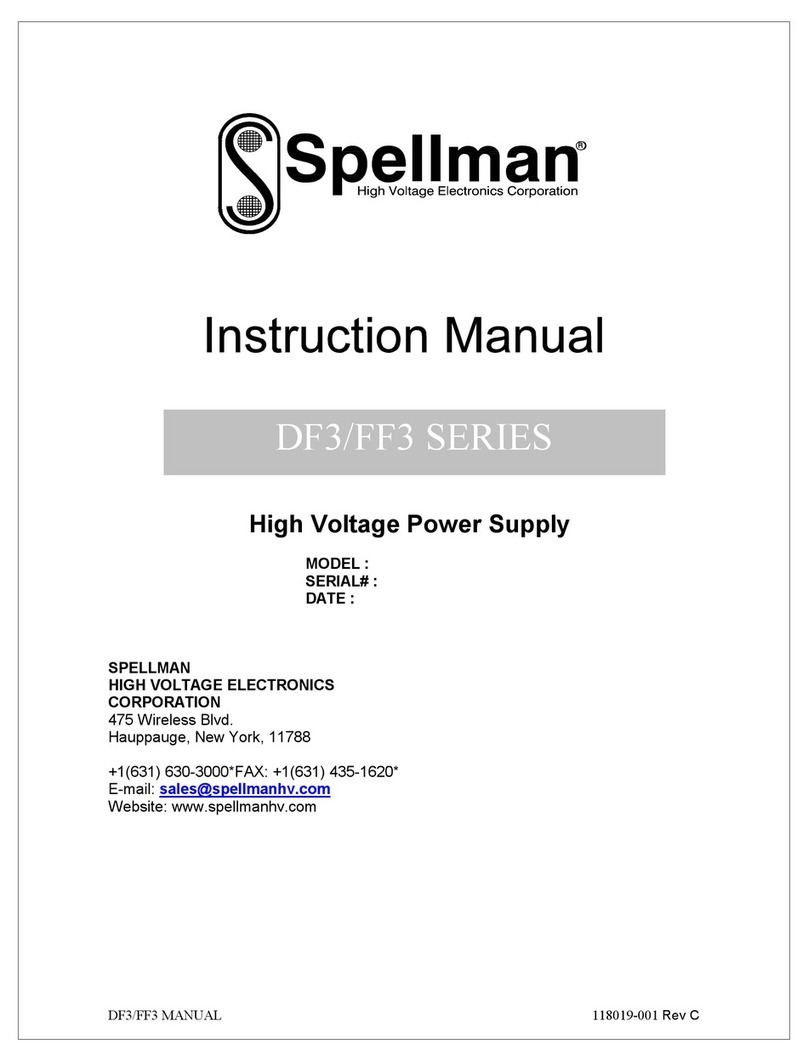 Spellman DF3 Series User manual