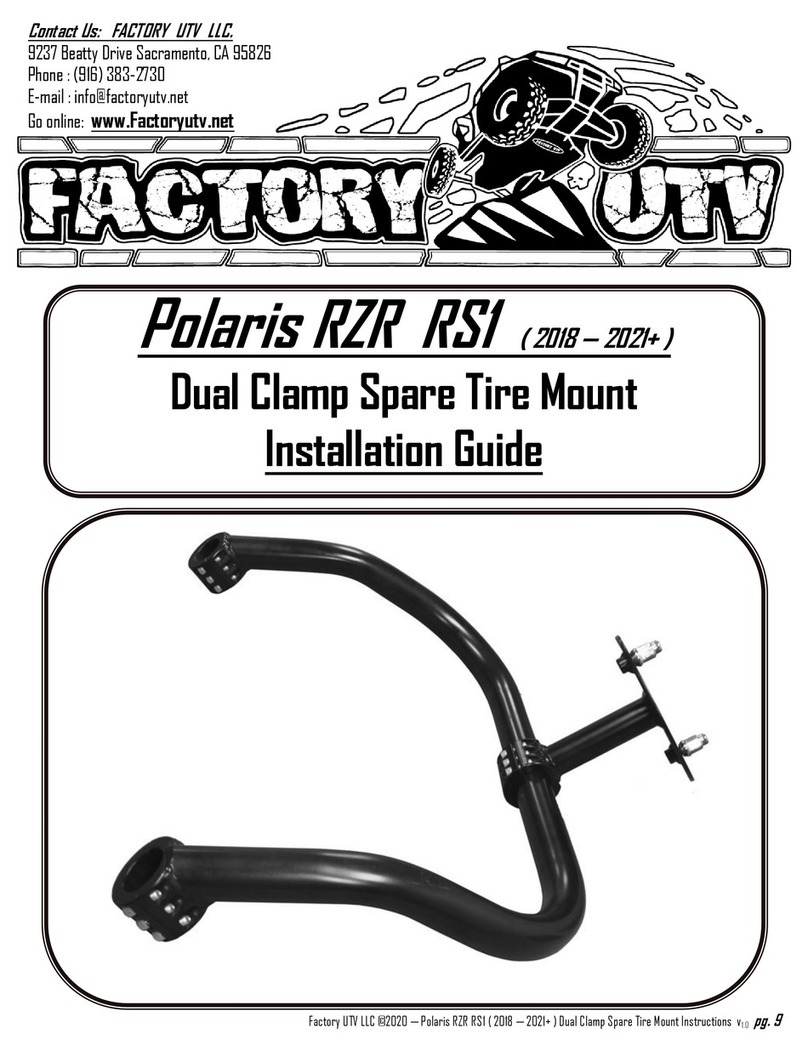 FACTORY UTV Dual Clamp Spare Tire Mount installation guide