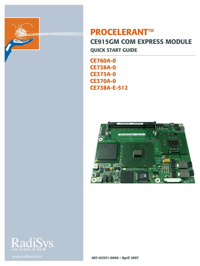 RadiSys CE915GM quick start guide