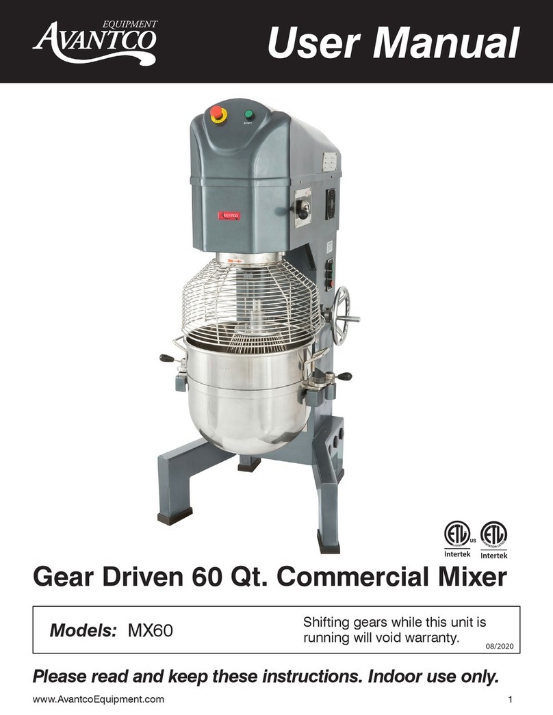Avantco MX60 user manual