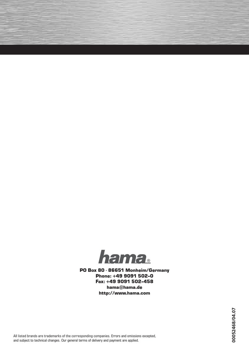 Hama M3030 Installation hints
