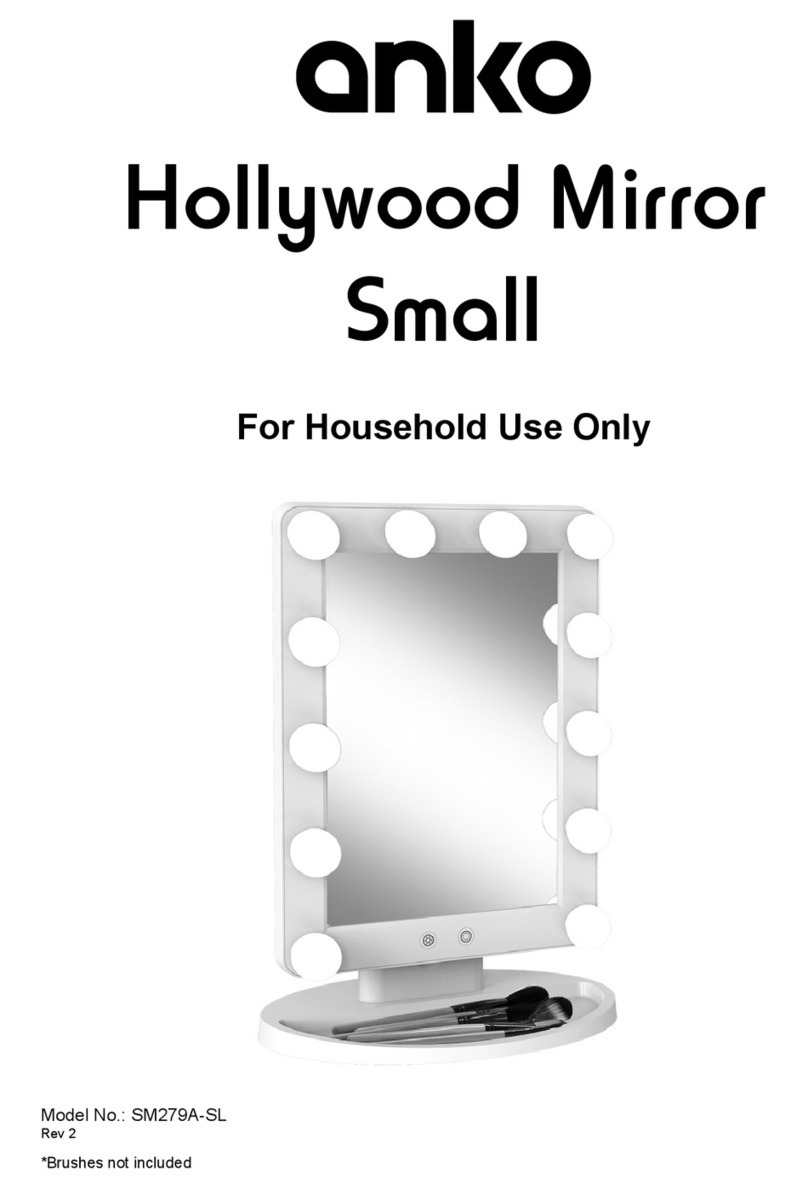 anko Hollywood Mirror User manual