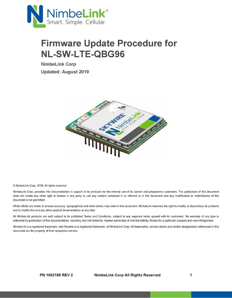 NimbeLink NL-SW-LTE-QBG96 Use and care manual
