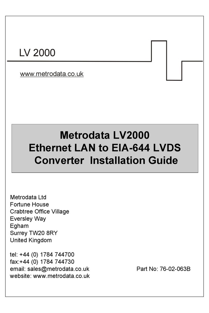 Metrodata LV2000 installation guide