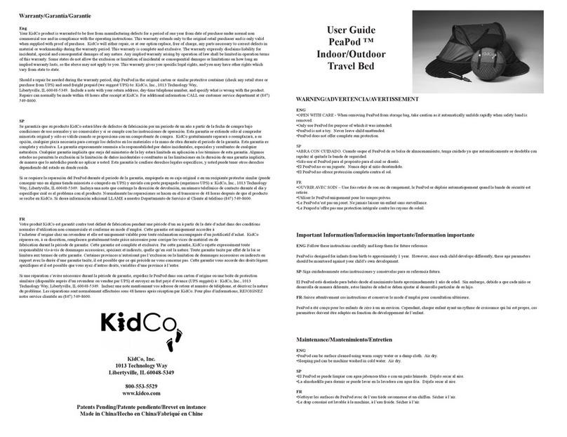 Kidco PeaPod user guide