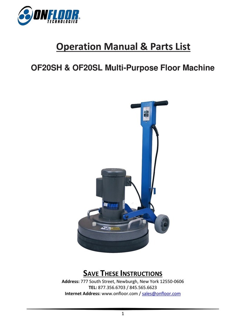 Onfloor OF20SH Operations manual & parts list