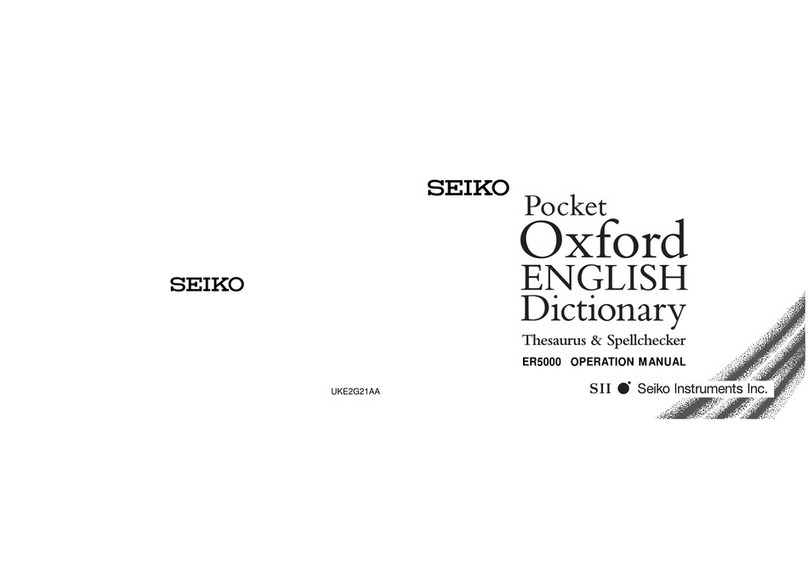 Seiko ER5000 Operation manual