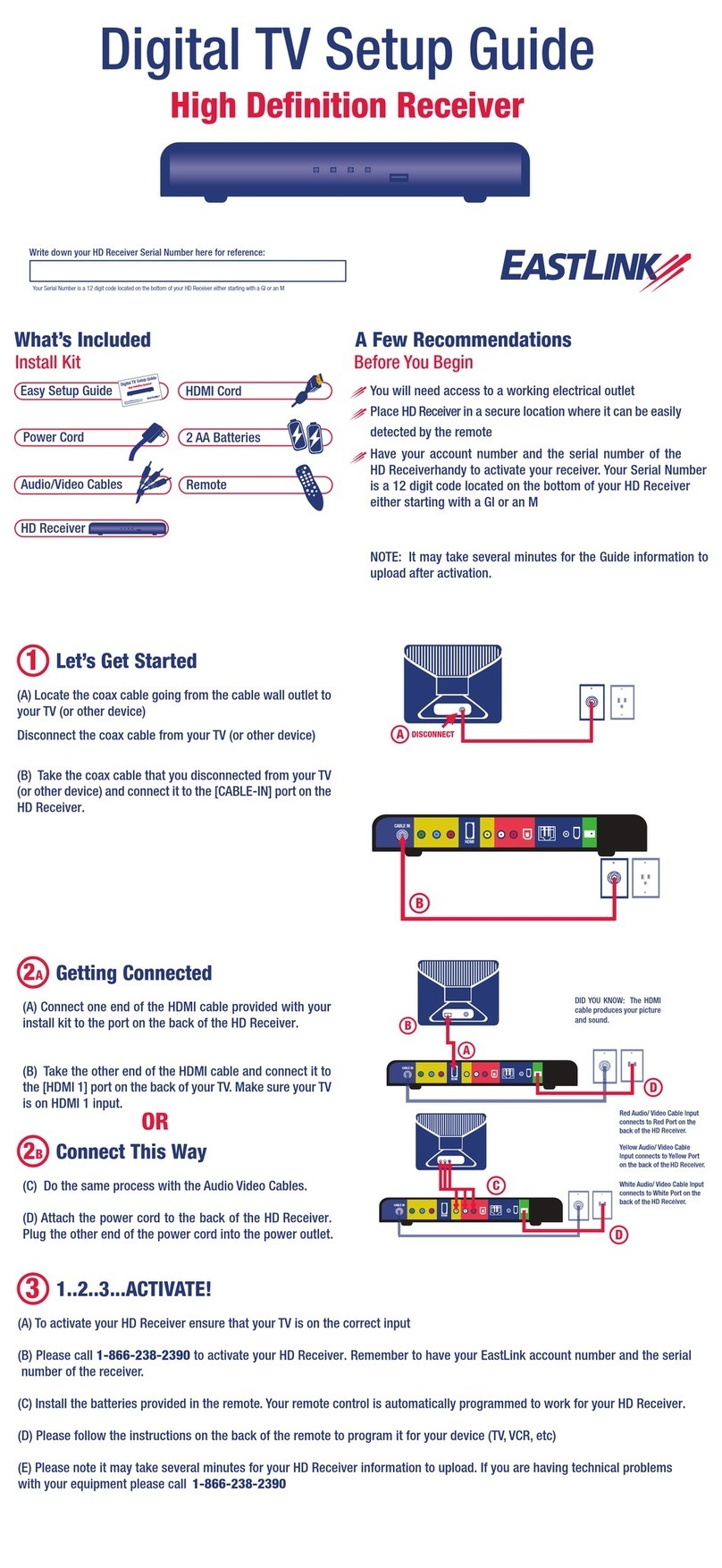 EastLink DCX 700 Setup guide