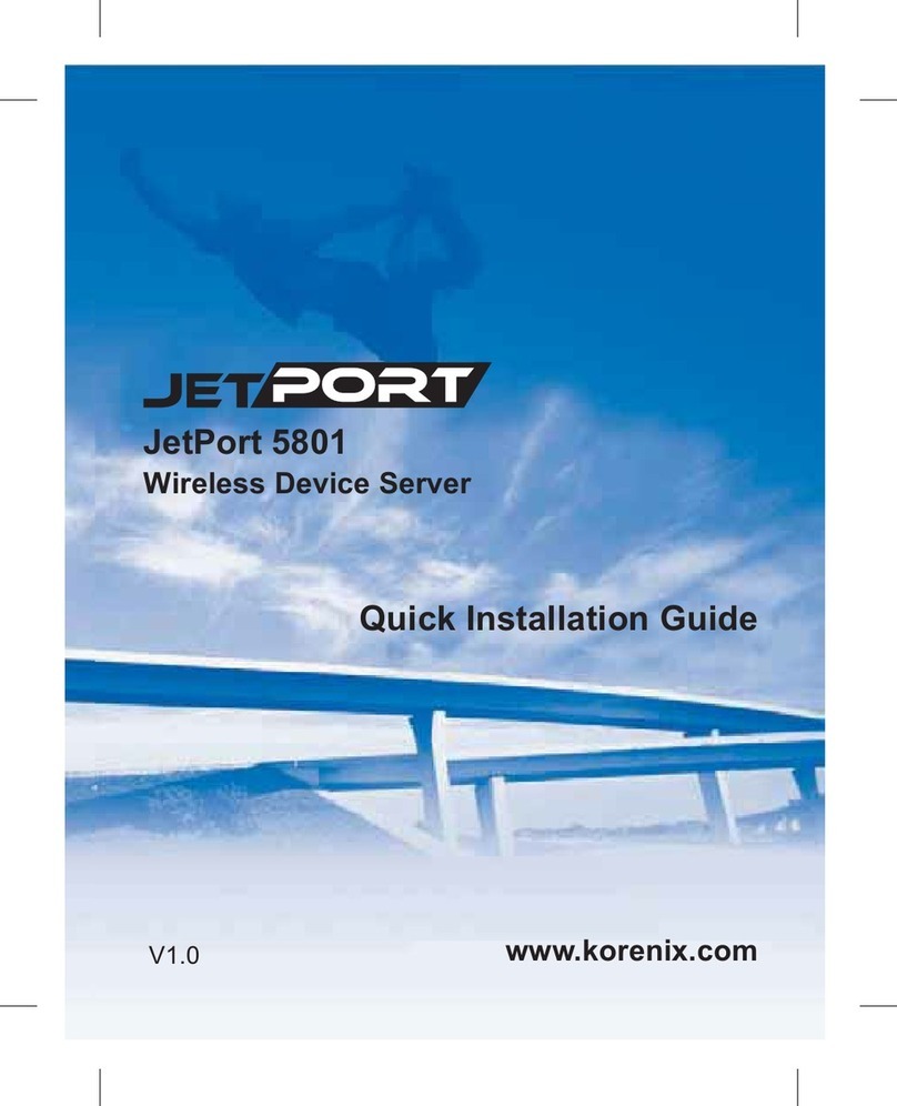 Korenix JetPort 5801 User manual