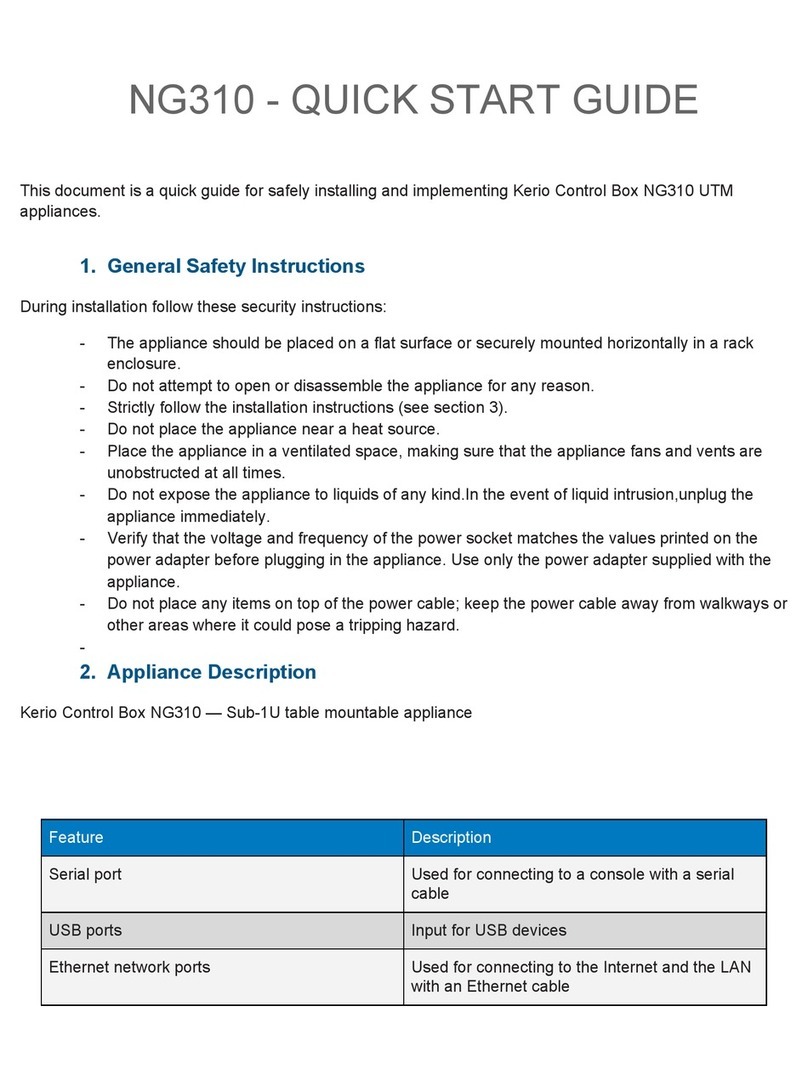 Kerio NG310 quick start guide