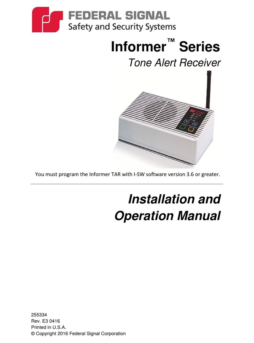 Federal Signal Corporation Informer Series Installation and operation manual