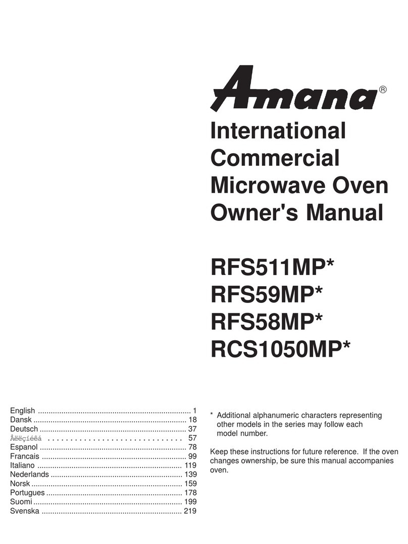 Amana RFS511MP Series owner's manual