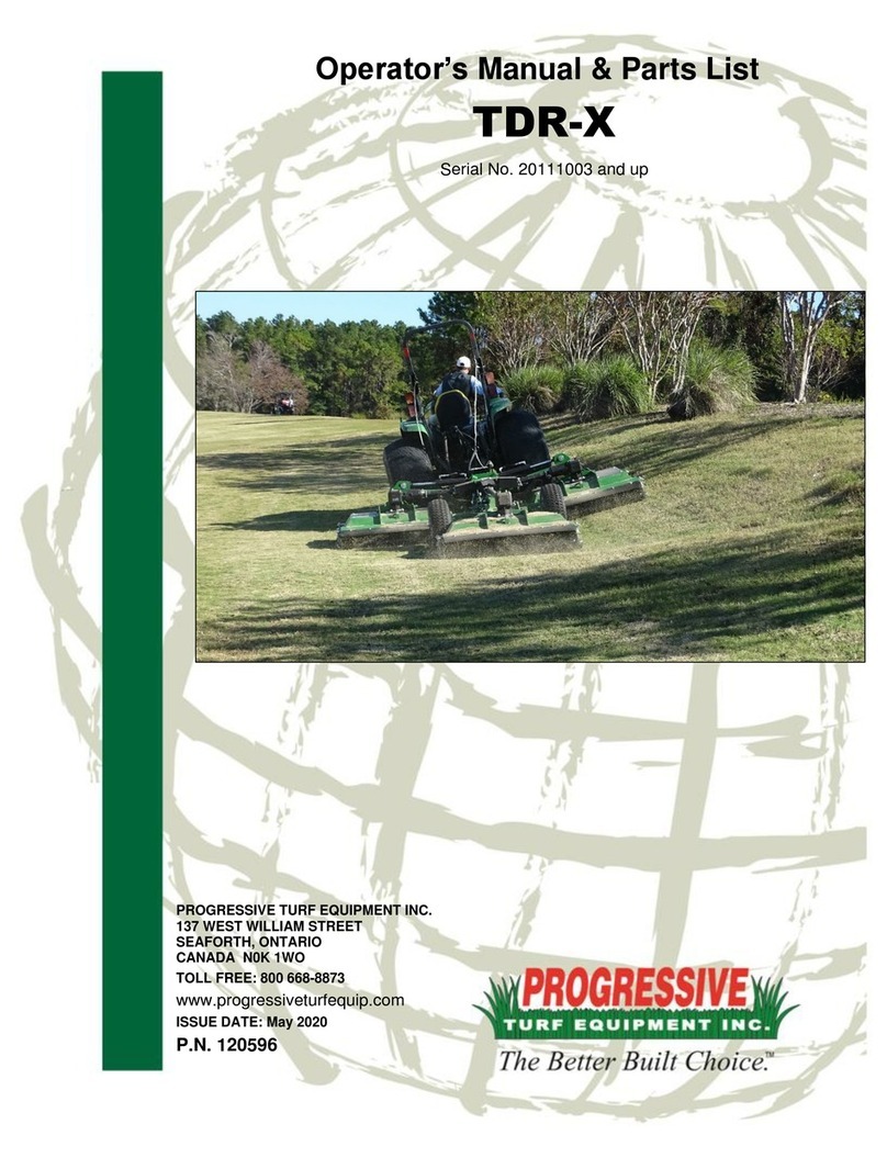 Progressive Turf Equipment TDR-X Operator's manual & parts list